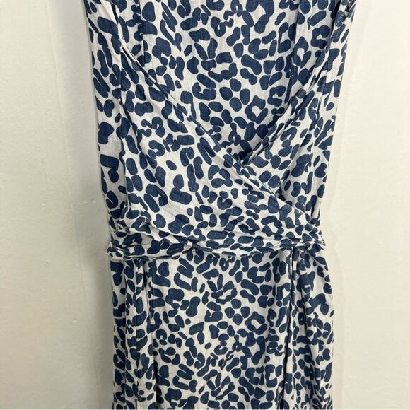 Piazza Del Tempio Italian 100% Linen Cap Sleeve Flowy Midi Dress w/ Waist Tie - Picture 6 of 16